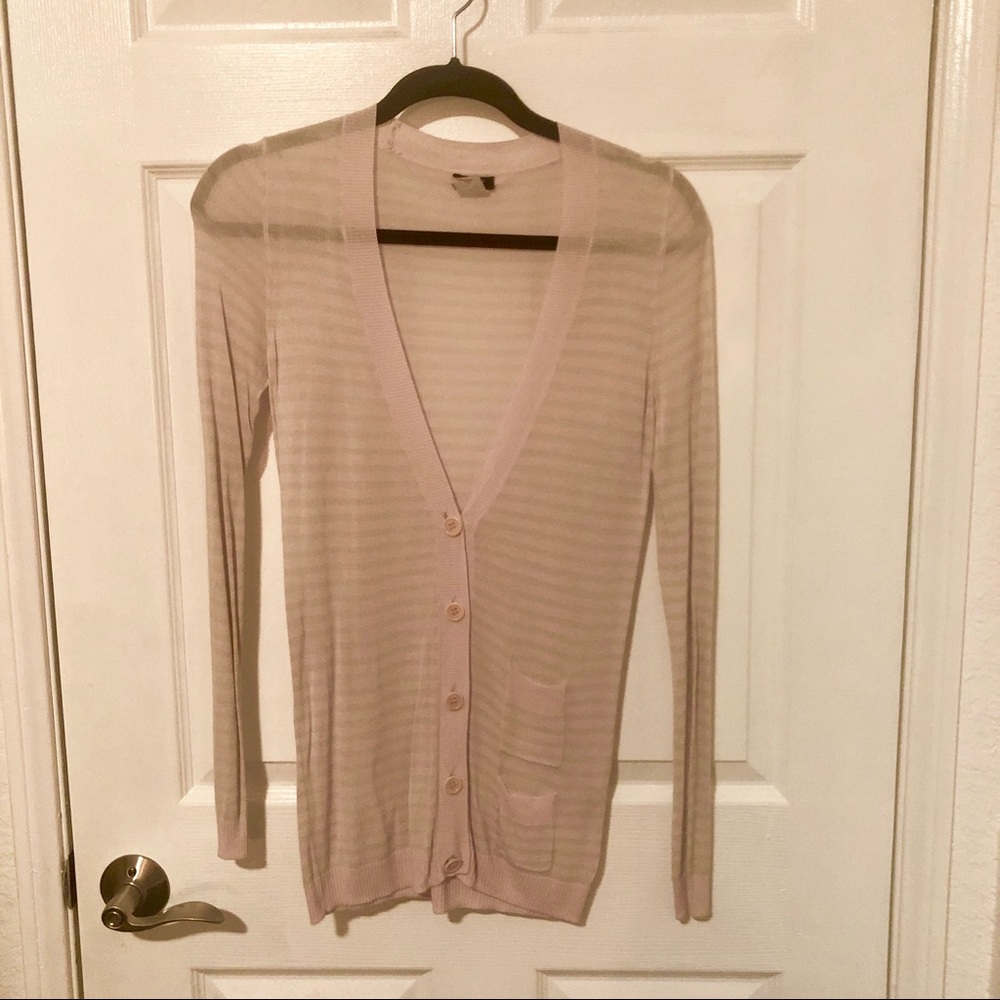 J crew light button sweater
